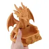 Suport pentru cristale Dragon protector, galben - 14cm, imagine 4