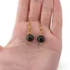 Cercei cu agatatoare Obsidian auriu sfera 10mm, imagine 3