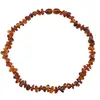 Colier din Chihlimbar chips pentru copii, maro - 32cm