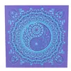 Decoratiune patrata layered cu simbolul Yin Yang, mov cu albastru - 21cm