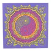 Decoratiune patrata layered cu simbolul Yin Yang, mov cu galben - 21cm
