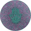 Decoratiune rotunda layered mandala cu palma Hamsa, multicolor - 24cm