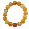 Bratara pe elastic Agat galben sfere 12mm
