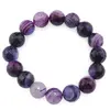 Bratara pe elastic Agat mov sfere fatetate 12mm