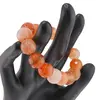 Bratara pe elastic Agat portocaliu sfere fatetate 12mm, imagine 2