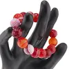 Bratara pe elastic Agat rosu sfere fatetate 12mm, imagine 2