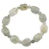 Bratara pe elastic Prehnit nugget 15mm