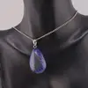 Pandantiv Lapis lazuli lacrima bombata, 32mm, imagine 2