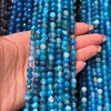 Sirag Agat albastru dantelat sfere 6mm, 36cm