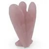 Statueta inger gravat Cuart roz, 10cm, imagine 2