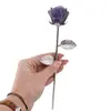 Trandafir din metal argintiu si Fluorit, 24cm, imagine 3