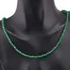 Colier cu sfere fatetate din Zircon verde, 3mm, imagine 2