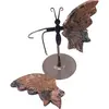 Figurina decorativa fluture din cristal natural Rodonit, 12cm, imagine 2