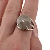 Inel reglabil Labradorit rotund fatetat si montura argintie, 16mm, imagine 3