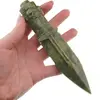 Pumnal ritual din cristal natural Jad verde, 15cm, imagine 2