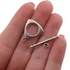 Accesorii din metal rodiat - inchizatori tip toggle triunghiulare pentru bijuterii, imagine 2