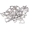 Accesorii din metal rodiat - inchizatori tip toggle triunghiulare pentru bijuterii