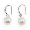 Cercei cu agatatoare Perle de cultura albe, 8mm