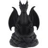 Decoratiune / Suport pentru cristale, Dragon negru - 15cm