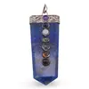 Pandantiv cu cele sapte chakre si Lapis Lazuli, model sabie 50-60mm