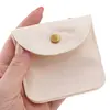 Saculet din catifea pentru bijuterii, 8cm - crem, imagine 3