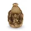 Suport ardere conuri parfumate cascada - backflow cu Buddha vesel, 12,5cm