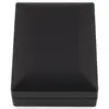 Cutie premium pentru bijuterii cu LED dreptunghiulara, neagra - 9cm