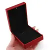 Cutie premium pentru bijuterii cu LED dreptunghiulara, rosie - 9cm, imagine 4