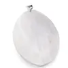 Pandantiv din Scoica abalone si Sidef alb oval neregulat, 60mm, imagine 2