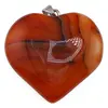Pandantiv inima din Carneol, 40mm