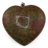 Pandantiv inima din Unakit, 40mm