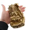 Suport ardere conuri parfumate cascada - backflow, Buddha in meditatie auriu - 13cm, imagine 3