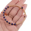 Bratara reglabila fara inchidere cu Lapis Lazuli sfere 4mm, imagine 3