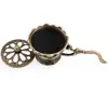 Catui metalic pentru ardere tamaie si ierburi parfumate, model floare de Lotus - 9cm, imagine 2