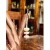 Cercei cu agatatoare Perle de cultura turtite 15mm cu Piatra Lunii discuri 4mm si Argint 925, imagine 4