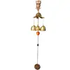Clopotei de vant din metal cu 3 ramuri, Bufnita pe creanga - 50cm