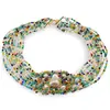 Colier Zirconii multicolore si Perle de cultura
