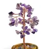 Copac cu cristale naturale de Ametist in bol metalic cu simboluri feng shui - 17cm, imagine 3