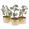 Copac cu cristale naturale de Aventurin in bol metalic cu simboluri feng shui - 17cm, imagine 2