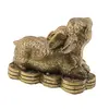 Statueta feng shui Iepure cu pui, pepite si monede pentru prosperitate - 9cm, imagine 2