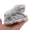 Statueta feng shui Tigru cu monede, pepite si perle pentru abundenta - 9cm, imagine 3