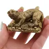 Statueta feng shui Tigru cu monede si Broasca raioasa, 6cm, imagine 3