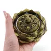 Vas pentru ardere tamaie si ierburi parfumate, model floare de Lotus - 10cm, imagine 3