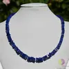 Colier lapis lazuli patratele 5-6mm