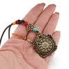Amuleta Feng Shui Zodiac cu Dragon si Zodiac pentru protectie si bunastare, alama, imagine 3