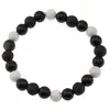 Bratara pentru barbati Obsidian, Howlit si Roca vulcanica sfere 8mm pe elastic