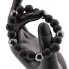 Bratara pentru barbati Onix mat, Roca vulcanica si Hematit sfere 10mm pe elastic, imagine 3