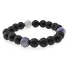 Bratara pentru barbati Sodalit, Onix mat sfere 10mm pe elastic, imagine 2