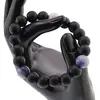 Bratara pentru barbati Sodalit, Onix mat sfere 10mm pe elastic, imagine 3