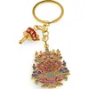Breloc feng shui cu Morisca dorintelor, Pesti si Lotus, 10cm